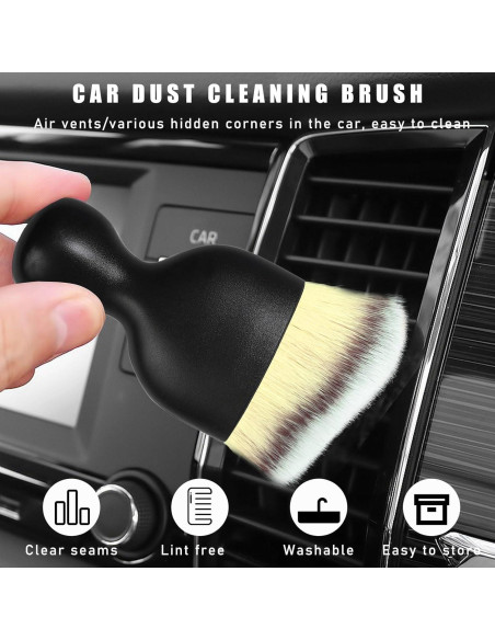 Cepillo de Polvo para Interior de Auto Dickno Beige 4.5x9.8cm