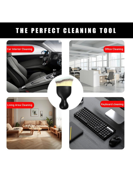 Cepillo de Polvo para Interior de Auto Dickno Beige 4.5x9.8cm