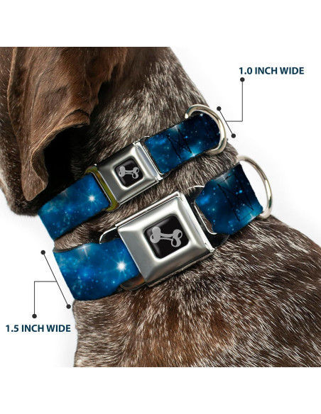 Collar de Perro Buckle-Down Galaxy Blues 2.54 cm Ancho 22.86-38.1 cm Collar de Perro Buckle-Down Galaxy Blues 2.54 cm Ancho 22.86-38.1 cm