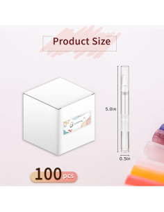 100 Bolígrafos Vacíos de Aceite para Cutículas WEBBYBEAR 3 ml 2
