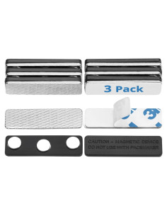Imanes de Insignias Magnéticos Mata1 - 3 Piezas 44x12mm