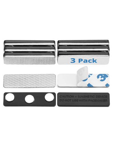 Imanes de Insignias Magnéticos Mata1 - 3 Piezas 44x12mm