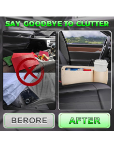 Organizador de Hueco para Asiento de Coche Gusgar DM-0416 Beige 2