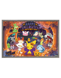 Póster enmarcado Pokémon Bosque de Halloween 57x37 cm Allposters