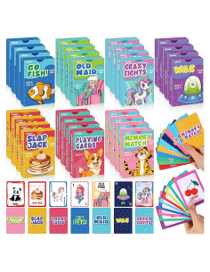 Juegos de Cartas para Niños Zubebe 7 en 1 Clásico Educativo