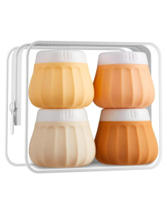 Tarros de Viaje de Silicona INSFIT 50ml A prueba de Fugas - 4 Unidades
