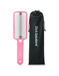 Removedor de Callos Slick Foot File Rosa - Lima de Acero Inoxidable