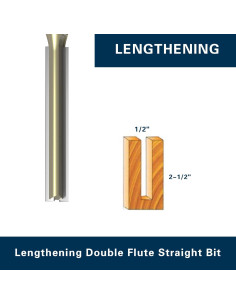 Fresa de Recorte Extra Larga Neefoir 6.35 cm para Madera 2