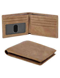 Billetera Slim Chelmon para Hombres con Bloqueo RFID - Marrón