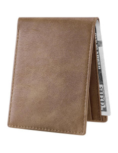 Billetera Slim Chelmon para Hombres con Bloqueo RFID - Marrón 2