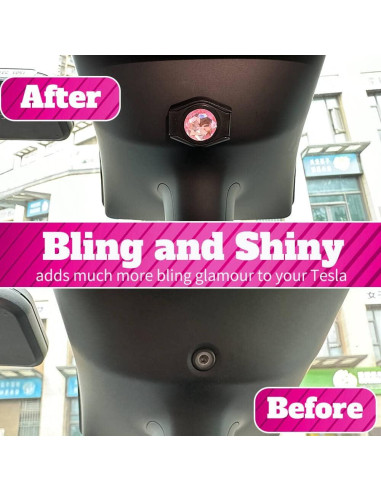 Cubiertas de Webcam Rosa Brillante Yeapop para Tesla 3 Y X S