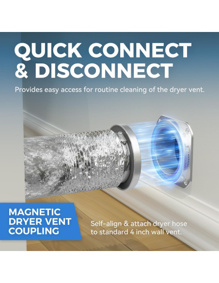 Conector de Ventilación de Secadora Magnético Jeevony DV180 0.8m