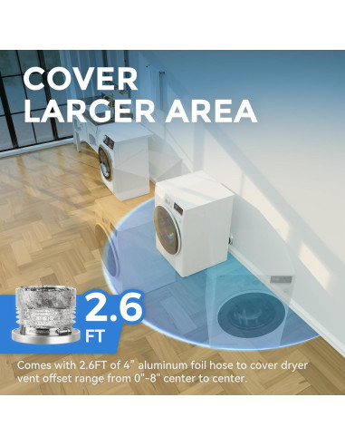 Conector de Ventilación de Secadora Magnético Jeevony DV180 0.8m