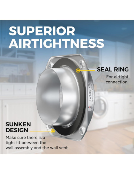 Conector de Ventilación de Secadora Magnético Jeevony DV180 0.8m