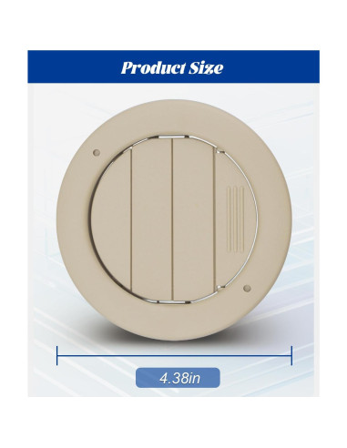 Rejilla de Ventilación A/C Techo Beige ANODZU 2 Paquetes