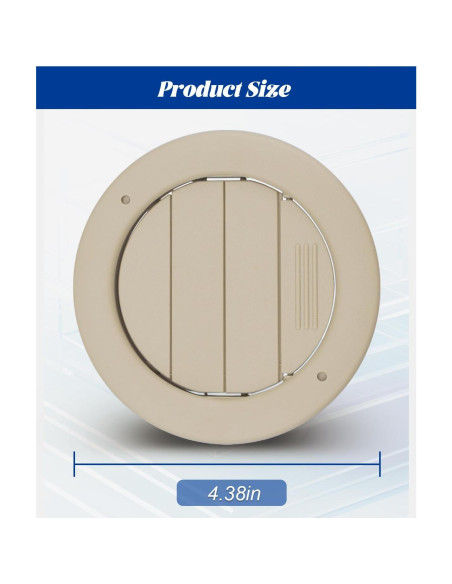 Rejilla de Ventilación A/C Techo Beige ANODZU 2 Paquetes