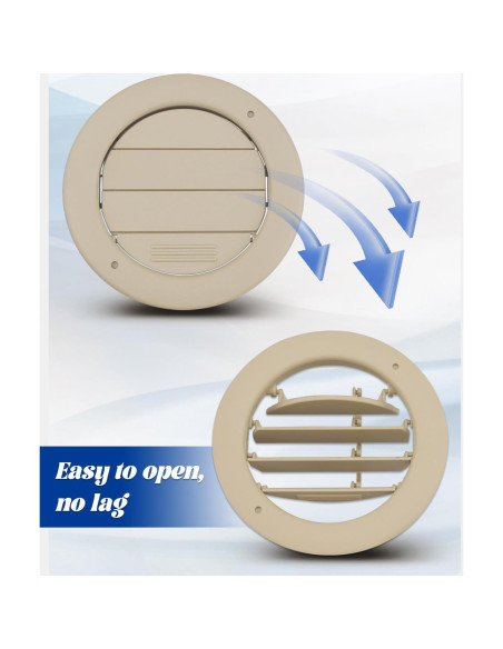 Rejilla de Ventilación A/C Techo Beige ANODZU 2 Paquetes