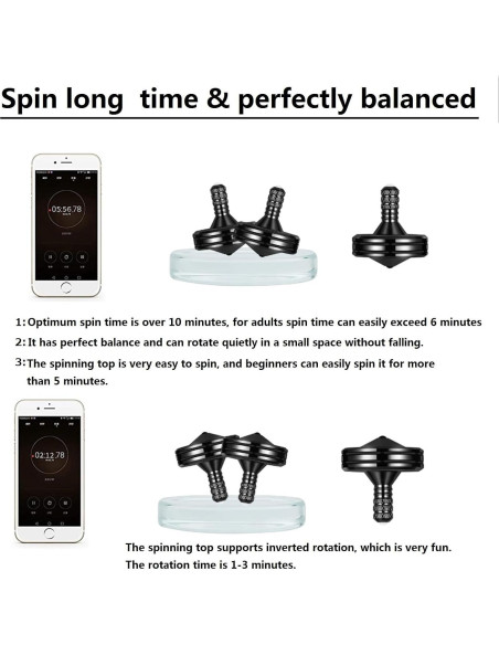 Peonza de Metal LOQATIDIS 3PCS Antiestrés Giro Largo Peonza de Metal LOQATIDIS 3PCS Antiestrés Giro Largo