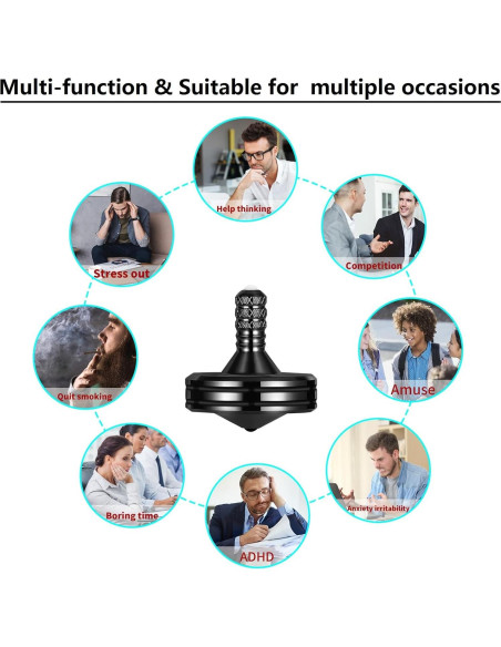 Peonza de Metal LOQATIDIS 3PCS Antiestrés Giro Largo Peonza de Metal LOQATIDIS 3PCS Antiestrés Giro Largo