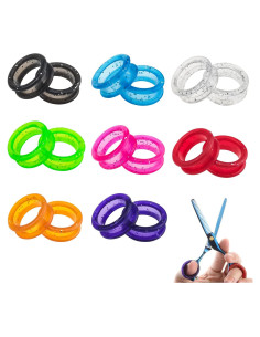 16 Anillos de Silicona para Dedos Tijeras DonLeeving - 8 Colores