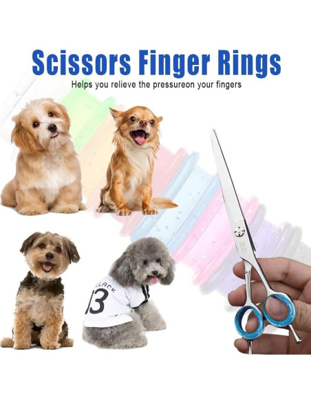 16 Anillos de Silicona para Dedos Tijeras DonLeeving - 8 Colores