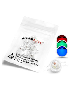 Chip LED RGB 3W Chanzon 10pcs 600mA 50-90LM SMD COB