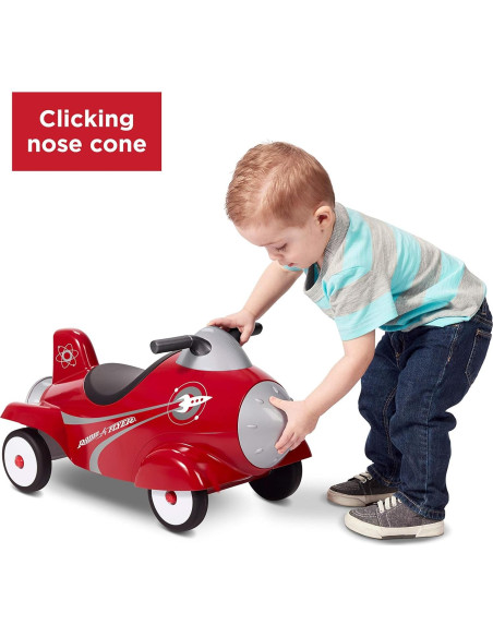 Cohete Retro Radio Flyer para Niños 1-3 Años, Rojo