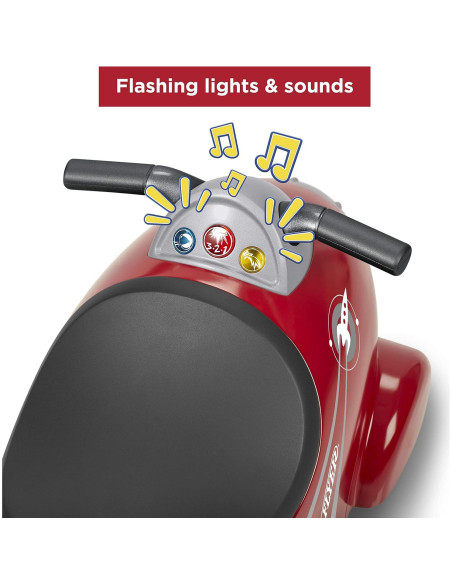 Cohete Retro Radio Flyer para Niños 1-3 Años, Rojo