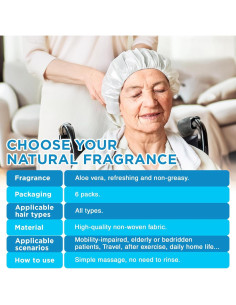 Gorro de Champú Sin Agua OK TAPE Aloe Vera - 6 Paquetes 2