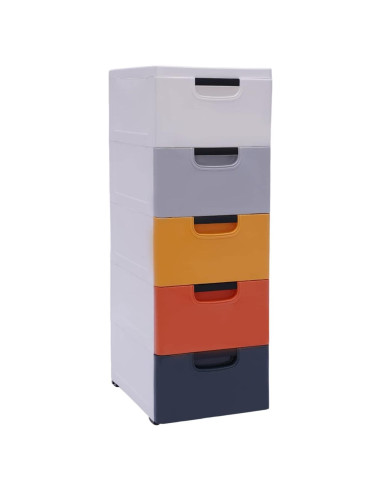 Armario de Almacenamiento Eapmic 5 Cajones Color Morandi