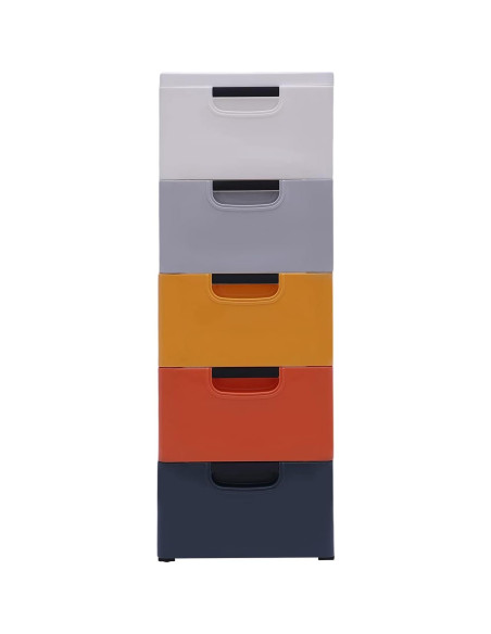 Armario de Almacenamiento Eapmic 5 Cajones Color Morandi