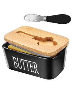 Plato de Mantequilla Cerámica Lovelyduo con Tapa y Cuchillo