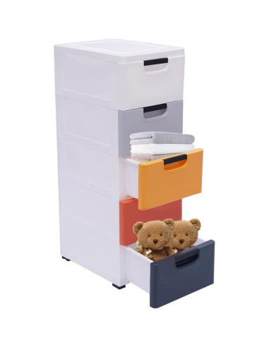 Armario de Almacenamiento Eapmic 5 Cajones Color Morandi