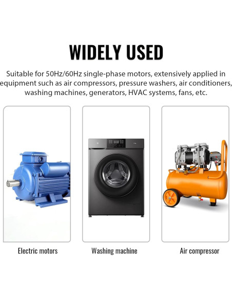 Capacitor de Arranque ZOWZEA CD60 100uF 250V para Motor