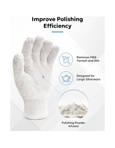 Guantes de Pulido de Plata Evridwear - 2 Pares S/M 2
