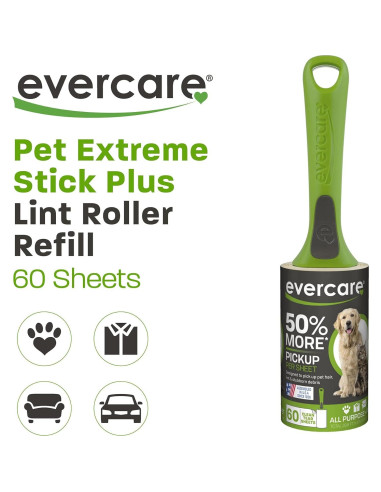 Rodillos de Lint Evercare 5 Unidades 300 Hojas para Pelo