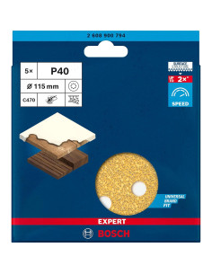 Lija Bosch Professional 5x Expert C470  115 mm Grano 40 2