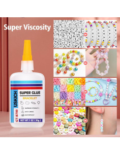 Super Glue USKICH para Joyería 6 x 29.57 ml, Adhesivo Rápido 2