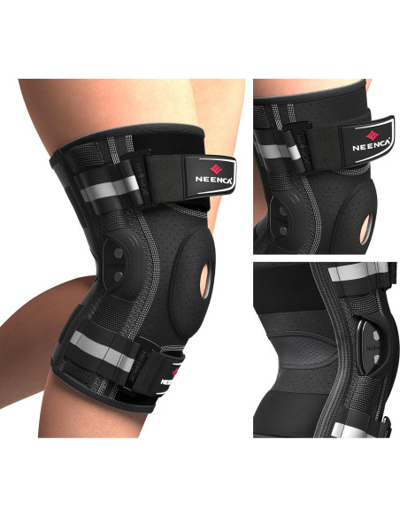 Faja de Rodilla NEENCA Mediana Negra con Estabilizadores