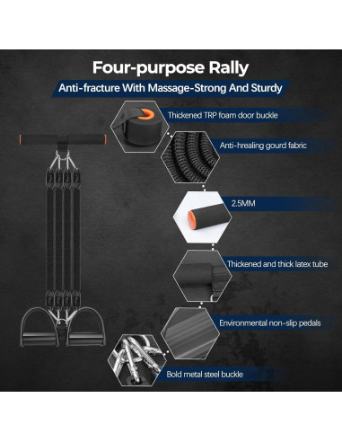 Banda de Resistencia con Pedal Awaiymi 25LB para Fitness