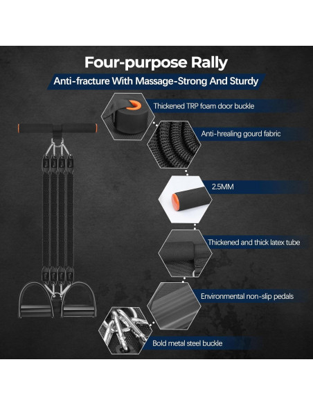 Banda de Resistencia con Pedal Awaiymi 25LB para Fitness
