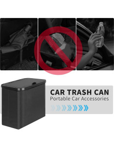Cubo de Basura Plegable Homelove para Coche Negro 18x15x20cm 2