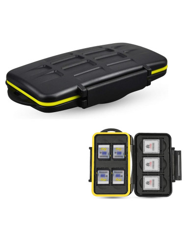 Funda de Almacenamiento JJC para 3 XQD y 4 SD - Resistente al Agua