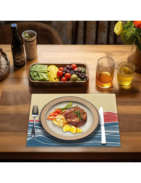 Juego de 4 Manteles Rectangulares IGPPDO Lino 30x45 cm