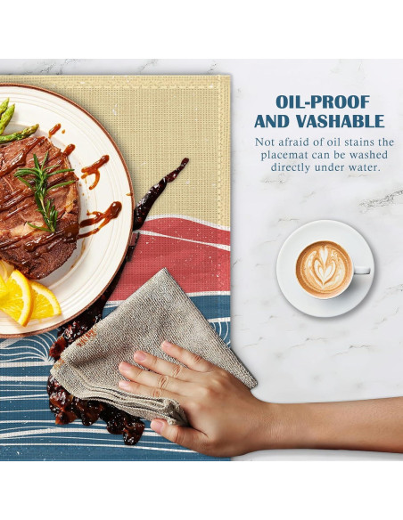 Juego de 4 Manteles Rectangulares IGPPDO Lino 30x45 cm