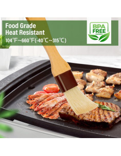 Brocha de Basting NXRACSH de Madera de Haya y Cerda de Jabalí 2