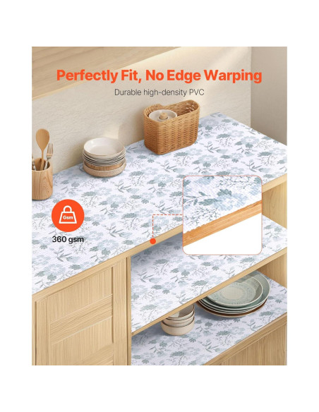 Forro de Cajón y Estante VEVOR Floral 7.01 m Antideslizante