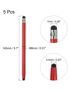 Plumas Estilográficas Doble Punta MECCANIXITY 5 Pcs Rojo 2