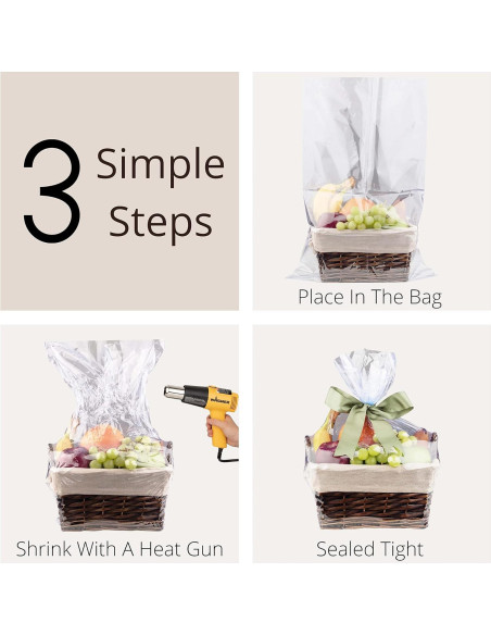 Bolsas de Envoltura Retráctil Clear Cellophane PVC 40x60 cm (10 Pzas) Bolsas de Envoltura Retráctil Clear Cellophane PVC 40x60 cm (10 Pzas)