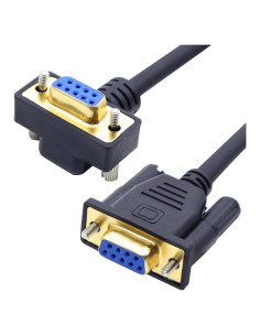 Cable DB9 RS232 50cm Hembra a Hembra 90 Grados LANMINGLEL